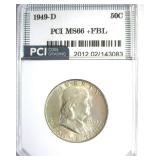 1949-D Franklin MS66+ FBL LISTS $4000