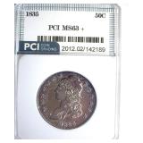 1835 50 Cents MS63+ LISTS $3250