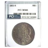 1921-S Morgan MS66 LISTS $3250
