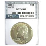 1973-S Silver Ike MS69 LISTS $11000
