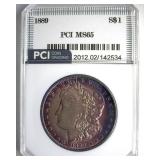 1889 Morgan PCI MS65 Fantastic Color