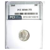 1940 Dime MS66 FB LISTS $115