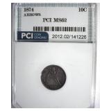 1874 Arrows Dime MS62 LISTS $625