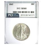1942 Walking Liberty MS68 LISTS $15000