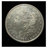 1891-S Morgan AU+