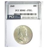 1949 Franklin MS65+ FBL LISTS $260