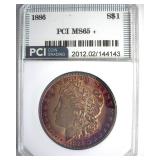 1886 Morgan PCI MS65+ Golden Purple
