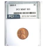 1953-S Cent MS67 RD LISTS $200