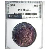 1896 Morgan PCI MS65+ Beautiful Color
