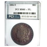 1884-S Morgan MS62+ PL LISTS $42500