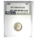 1963 Dime PR70 DCAM LISTS $200 IN 69 DC