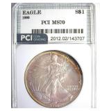 1990 Silver Eagle MS70 LISTS $3850