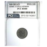 348-351AD Const. Full Strike PCI MS60 Ancient Rome