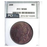 1889 Morgan MS66 LISTS $1000