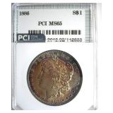 1886 Morgan PCI MS65 Wonderful Color