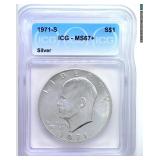 1971-S Silver Ike ICG MS67+ LISTS $3150