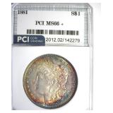 1881 Morgan MS66+ LISTS $4650