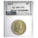 1953-D Franklin MS67 FBL LISTS $9500