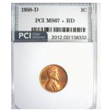1958-D Cent MS67+ RD LISTS $3000
