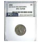 1935 Double Die Rev Nickel XF40 LISTS $550