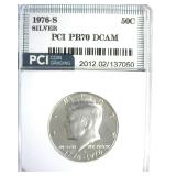 1976-S Silver Kennedy PR70 DCAM LISTS $250