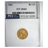 1915 Gold $2.50 MS65 LISTS $8500