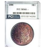 1896 Morgan PCI MS65+ Wonderful Color