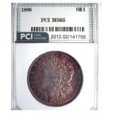 1886 Morgan PCI MS65 Golden Purple