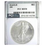 1990 Silver Eagle MS70 LISTS $3850