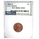 1928-D Cent MS65 RD Full Strike LISTS $1500