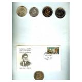 1983-84 Presidential Medals 5 Medals & 1 Envelope