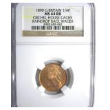 1890 1/4P NGC MS64 RB Great Britain