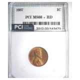 1937 Cent PCI MS66+ RD