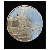 2005 Congo 10 Francs Lion & Pope Silver