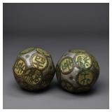 GOLD AND SILVER INLAID DICE