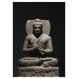 GANDHARA GREY SCHIST BUDDHA
