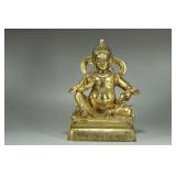 GILDED GOD OF WEALTH FROM THE QING DYNASTY