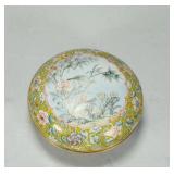QING DYNASTY COPPER-BODIED PAINTED ENAMEL...