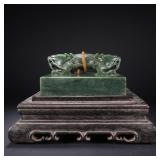 QING DYNASTY JADE DRAGON-SHAPED SEAL