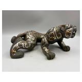 WARRING STATES PERIOD GOLD AND SILVER INLAID TIGER