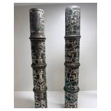 WARRING STATES PERIOD SILVER INLAID UMBRELLA TUBE
