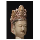 TANG DYNASTY WHITE MARBLE BUDDHA HEAD