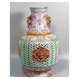 QING DYNASTY ENAMEL REVOLVING VASE
