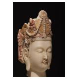 TANG DYNASTY WHITE MARBLE BUDDHA HEAD