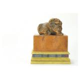 QING DYNASTY SANDALWOOD ANIMAL-SHAPED SEAL