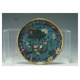 MING DYNASTY CLOISONNE MANDARIN DUCK AND LOTUS...