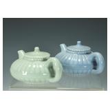 MONOCHROME GLAZED CHRYSANTHEMUM PETAL TEAPOT...