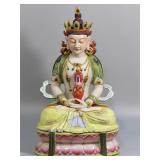 QING DYNASTY ENAMEL LONGEVITY BUDDHA