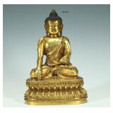 GILDED SHAKYAMUNI BUDDHA OF THE MING DYNASTY