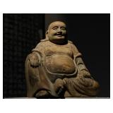 TANG DYNASTY WOODCARVING MAITREYA BUDDHA FUTURE...